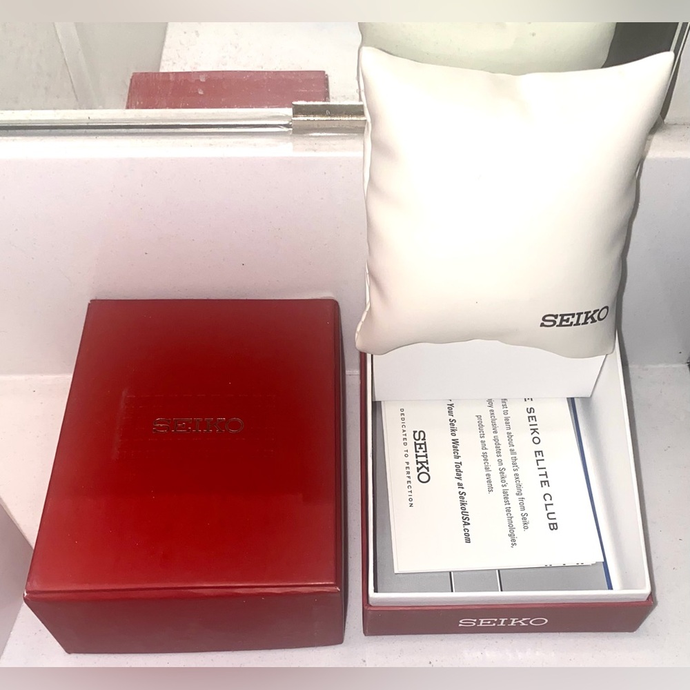Auth Seiko Red Empty Presentation Storage Display… - image 4